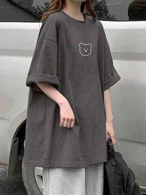 Dr Mundo, Casual Home Outfits, Tomboy Outfit Ideas, Baggy Shirts, Fancy Short Dresses, Baggy Shirt, Fashion Design Patterns, Clothing Design Sketches, Korean Casual Outfits