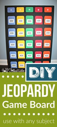 Make your own Jeopardy game board                                                                                                                                                                                 More Geek House, Jeopardy Game, Game Night Parties, Board Games Diy, Games Night, Elderly Activities, Senior Activities, Office Games, Family Fun Night