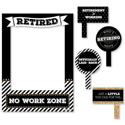 Retirement Party Photo Booth, Big Photo Frames, Photo Booth Picture Frame, Happy Retirement Decorations, Photo Booth Picture Frames, Selfie Photo Booth, Retirement Decorations, Party Selfie, Frame Props