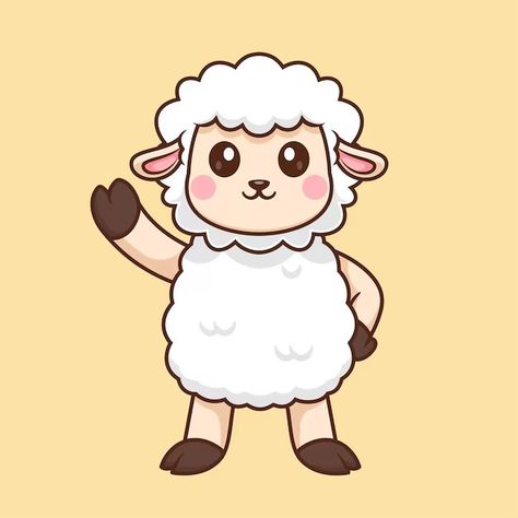 Catalyststuff | Freepik Sheep Cute, Nature Icon, Sheep Illustration, Vector Icons Illustration, Cute Sheep, Animal Nature, Flat Vector, Animal Illustration, Icon Illustration