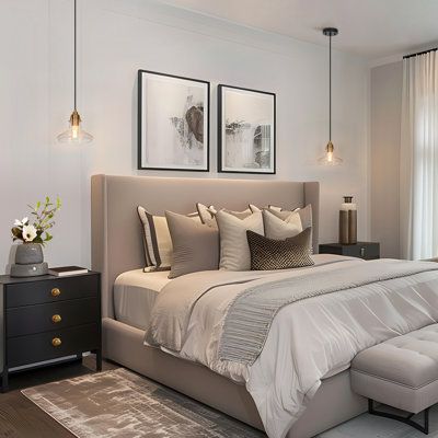 Modern beige bedroom