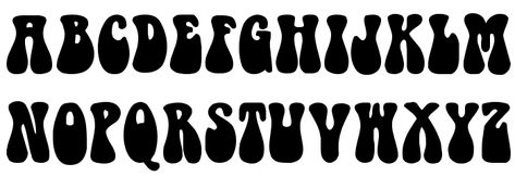 Hippie font. 1960s Font, 60s Font, Arte Hippy, Hippie Font, Bubble Letter Fonts, Font Bubble, 1960s Hippie, Writing Fonts, Groovy Font