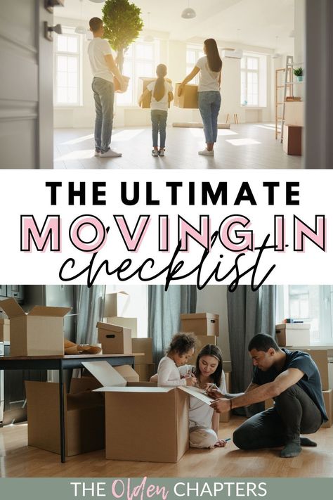 Settle into your new home with ease using this ultimate after moving checklist. It includes all the things you need to do after moving day: utilities installation, unpacking hacks, where to change your address, and so much more. Even includes top money and time saving tips you don't want to miss. Tips When Moving Into A New Home, List Of Things You Need When Moving Out, New Move In Checklist, Cleaning New Apartment Before Moving In, Moving List Things To Do, Moving Checklist Things To Do, Move In Checklist New Home, Moving In Checklist, Checklist For Moving Into New Home