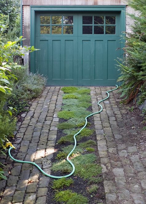 Eco Friendly Green Driveways - A Living Permeable Driveway, Porous and Alive Living Driveway, Grass Driveway, Green Garage, Permeable Driveway, Brick Driveway, Urban Homestead, Driveway Design, Driveway Landscaping, Paver Driveway