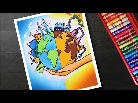 YouTube Energy Conservation Drawing, Save Energy Paintings, Energy Conservation Poster, Save Energy Poster, Save Water Drawing, Save Earth Posters, World Environment Day Posters, Save Earth Drawing, Save Water Poster Drawing