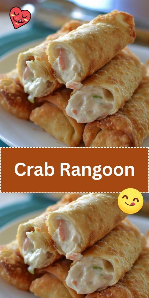 Bring the taste of your favorite Chinese restaurant home with these homemade Crab Rangoons. Crispy, creamy, and utterly addictive! Homemade Crab Rangoon, Crab Rangoons, Crab Rangoon, Wonton Wrappers, Crab Meat, I Want To Eat, Easy Weeknight Dinners, Chinese Restaurant, Tasty Treats