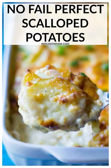 Make Ahead Scalloped Potatoes, Gluten Free Scalloped Potatoes, Baked Scalloped Potatoes, Easy Cheesy Scalloped Potatoes, Easy Scalloped Potatoes Recipe, Cheesy Scalloped Potatoes, Scalloped Potatoes Easy, Creamy Cheese Sauce, Vegetable Casserole Recipes