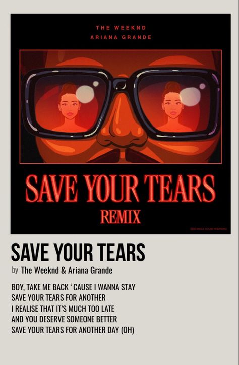 The Weeknd Poster Save Your Tears, The Weekend Polaroid Poster, The Weeknd Song Poster, Song Posters The Weeknd, Ariana Grande Polaroid Poster, Save Your Tears Remix Ariana Grande, The Weeknd Polaroid Poster, Save Your Tears The Weeknd Ariana Grande, Songs Posters Aesthetic