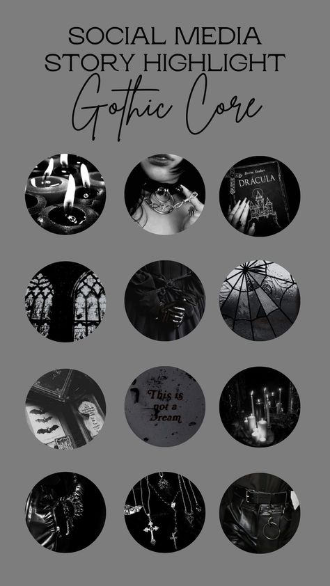 Instagram Highlight Cover Instagram Black Gothic Core Gothic Aesthetic Dracula Bats Vampire Vampires Candles Instagram Highlight Covers Baby Black, Ig Icons Highlights Aesthetic, Dark Highlights, Money Cat, Black Elephant, Black And White Instagram, Sea Wallpaper, Instagram Graphic, Instagram Frame Template