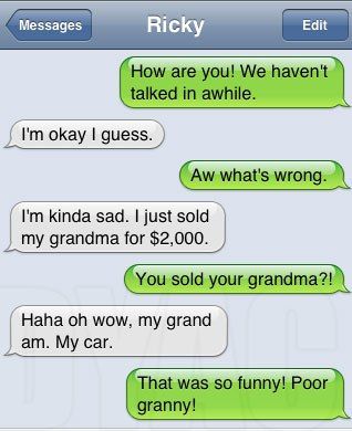 Poor Granny. Funny Autocorrect, Autocorrect Funny, Funny Autocorrect Fails, Damn Autocorrect, Auto Correct Texts, Funny Women Quotes, Clean Funny, Funny Sms, Auto Correct