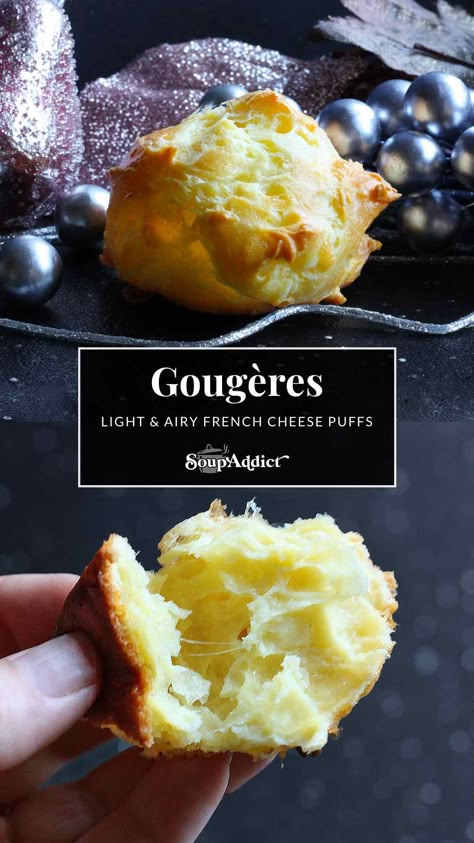 Savory Pastry Breakfast, Party Savory Snacks, Savoury Choux Pastry, Savory Pastry Recipes, French Appetizers Easy, English Pastries, French Puffs, British Pastries, Pate Choux Recipe