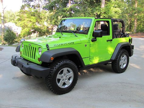 I WILL own this. See if I don't. Love the shape, love the color, LOVE it. Lime Green Jeep, Green Jeep Wrangler, Jeep Things, Green Jeep, Cj Jeep, Badass Jeep, Jeep Wrangler Accessories, Wrangler Sport, Jeep Wrangler Sport