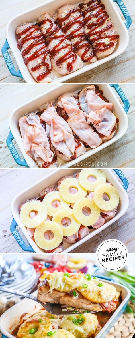 My kids LOVE this dinner! Baked HAWAIIAN Chicken is so easy to make with only a few ingredients and the flavor is out of this world!  If you love the sweet and savory combo this easy chicken dinner idea is perfect.  As bonus, it is gluten free! #easyrecipes #dinner #onepan #glutenfree #celiac #wwfreestyle Hawaiian Chicken, Hawaiian Food, Supper Recipes, Dinner Idea, Easy Family Meals, Awesome Things, Chicken Dinner Recipes, Bbq Sauce, Easy Chicken