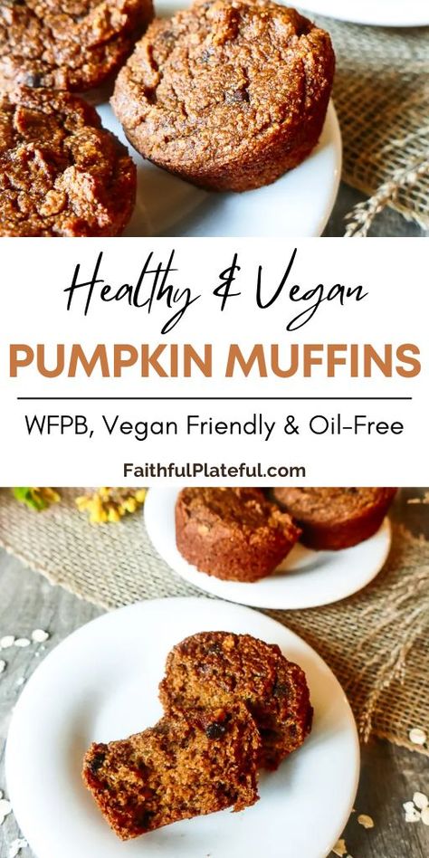 Fall in love with these best healthy pumpkin muffins! Made with plant-based love, these easy pumpkin muffins are a dairy-free and vegan dream come true. Easy Pumpkin Muffins, Healthy Pumpkin Muffins, Vegan Pumpkin Muffins, Vegan Pumpkin Bread, Pumpkin Muffins Easy, Vegan Holiday Recipes, Pumpkin Muffin Recipes, Breakfast Bread, Oil Free Vegan