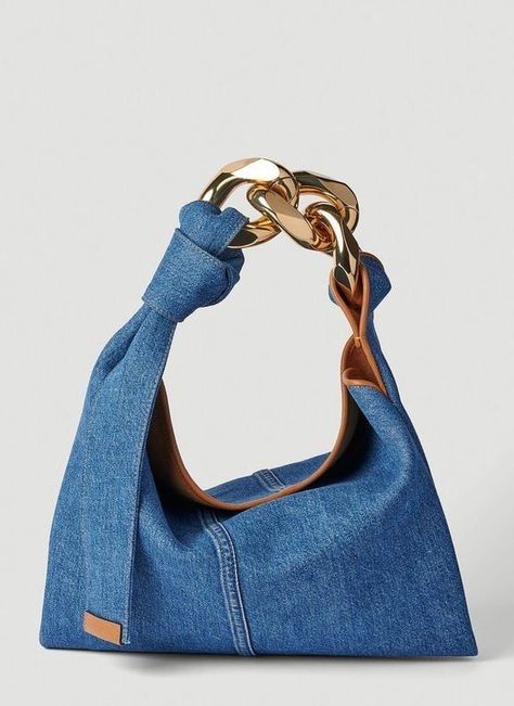 Denim Purse Aesthetic, Jean Shoulder Bag, Sac Diy, Sacs Design, Luxury Bags Collection, Tas Fashion, Girly Bags, Hobo Shoulder Bag, Fancy Bags