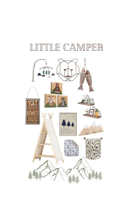 Camping Nursery Theme Boys, Camp Nursery Theme, Outdoor Themed Nursery, Camper Nursery, Camping Nursery Theme, Camping Nursery, Lolli And Pops, Boy Nursery Themes, Nursery Theme