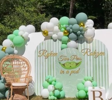 Two Peas in a Pod Baby Shower Ideas – Baby Shower Ideas 4U Peas In A Pod Birthday Party, 2 Peas In A Pod Birthday Party, Sweet Pea Baby Shower Theme, Peas In A Pod Baby Shower Ideas, 2 Peas In A Pod Baby Shower Ideas, Triplet Baby Shower Ideas, Baby Shower Themes Twins, Sweet Pea Baby Shower Ideas, Twin Baby Shower Ideas Decoration