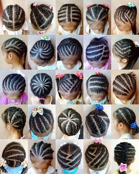 Braids for kids is one of the most simple yet effective hairstyles you can administer for African American children. Help seal in the moisture the easy way. Styles Of Braids, Corn Row, Childrens Hairstyles, Cornrows Styles, Lil Girl Hairstyles, Kid Braid Styles, Natural Hairstyles For Kids, Girls Natural Hairstyles, Hairstyles Braided