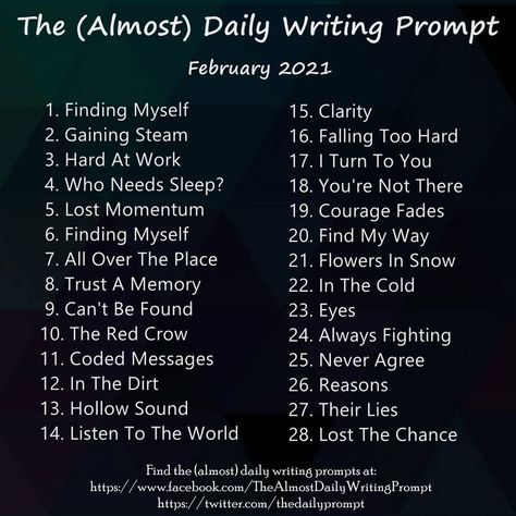 (Almost) Daily Writing Prompts for songwriting, lyric writing, prose, poetry and free writing. #thealmostdailywritingprompt #writing #prompt #writingprompt #prose #poetry #songwriting #dailyprompt #writingprompts #almostdailywritingprompts Deep Poem Prompts, Poetry Prompts 2023, The Almost Daily Writing Prompts, Prose Poetry Writing, Lyric Writing Prompts, Almost Daily Writing Prompts, Poem Title Ideas, Poetry Prompts Deep, Poem Ideas Prompts