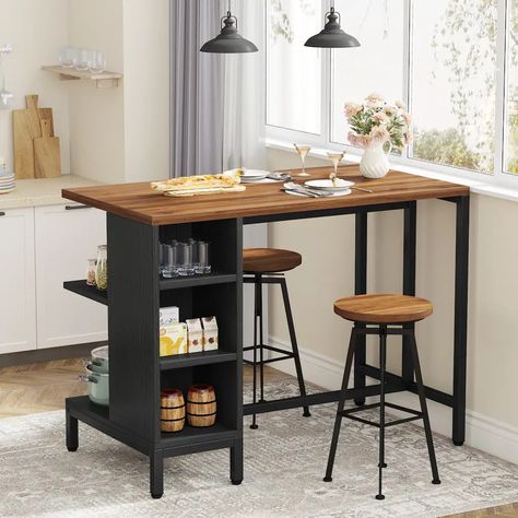 Kitchen Islands and Carts - Bed Bath & Beyond Mini Island Kitchen, Kitchen Island Apartment, Kitchen Prep Table, Kitchen Island With Storage, Small Kitchen Island Ideas, Island With Storage, Walnut Stools, Kitchen Bar Table, Home Goods Furniture