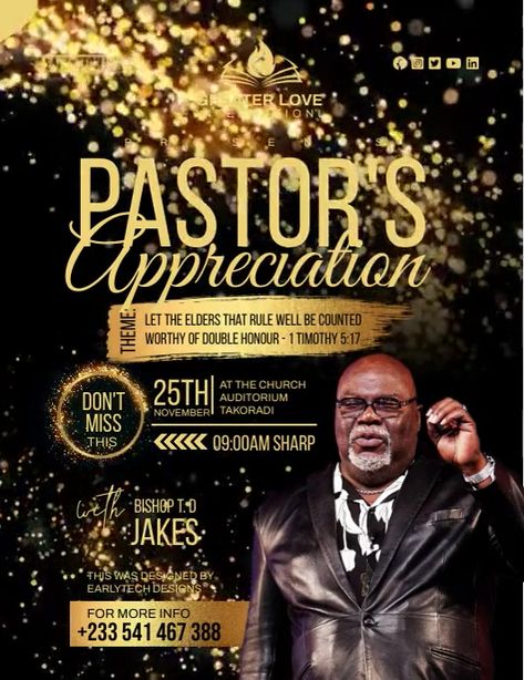 Pastor's Appreciation Video Template Appreciation Flyer Design, Blank Invitation Template, Pastor Appreciation Ideas, Church Anniversary, Blank Invitation, Pastor Appreciation, Pastors Appreciation, Appreciation Ideas, Sunday Service