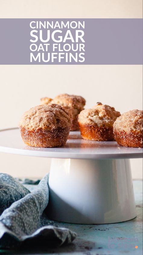 Oat Flour Snickerdoodles, Healthy Oat Flour Muffins, Oat Muffins Healthy Flourless, Apple Muffins Oat Flour, Oat Flour Vegan Muffins, Oat Flour Apple Cinnamon Muffins, Oat Flour Muffins, Healthy Sour Cream, Cinnamon Sugar Muffins