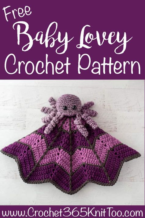 Adorable and quick crochet baby lovey pattern is fun to make! #spiderlovey #crochetbabylovey #crochetlovey #crochet365knittoo Crochet Baby Lovey, Web Crochet, Lovey Blanket Pattern, Fall Crochet Projects, Crochet Conversion Chart, Crochet Lovely, Crochet Lovey Free Pattern, Hexagon Crochet Pattern, Crochet Craft Fair