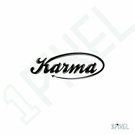 Karma Logo Design, Tattoo Typewriter Font, Trippy Letters, Tattoo Typewriter, Karma Tattoo Design, Karma Logo, Karma Design, Japanese Tattoos For Men, Karma Tattoo