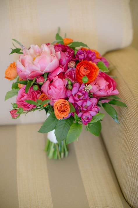 Bright Bouquet Wedding, Prom Flowers Bouquet, Prom Flowers Corsage, Homecoming Flowers, La Jolla Wedding, Prom Bouquet, Pink Flower Bouquet, Orange Bouquets, Multi Cultural