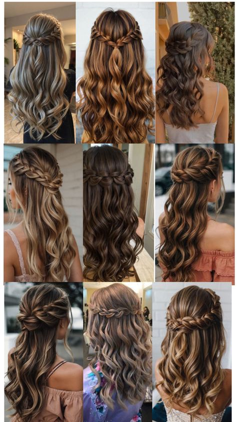 Cute hairstyles for the wedding! Hairstyle Examples, Hair Style Vedio, Easy Hairstyles For Thick Hair, Hoco Hairstyles, Long Hair Wedding Styles, Hair Tutorials Easy, Peinados Fáciles Para Cabello Corto, Hairdo For Long Hair, Easy Hairstyles For Long Hair