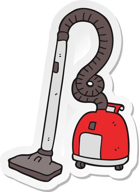 sticker of a cartoon vacuum cleaner Vacuum Cleaner Drawing, Cleaning Drawing, Cleaning Stickers, Apple Illustration, Business Cartoons, Bench Pillow, Preschool Reading, Pillow Ideas, Felt Pictures