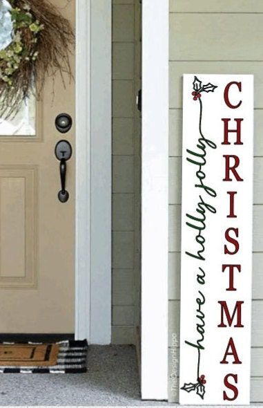 Christmas Sign Outdoor, Welcome Sign Front Door Entrance Christmas, Merry Christmas Front Porch Sign, Personalized Porch Leaner, Christmas Long Door Signs, Christmas Tree Porch Sign, Christmas Porch Sign Ideas, Welcome Sign Front Door Rectangle, Winter Door Signs Entrance