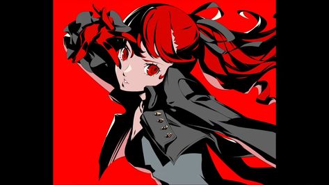 Sumire Yoshizawa, Persona 5, Anime Character, Background Images, Persona, Wallpapers, Red, Anime, Black