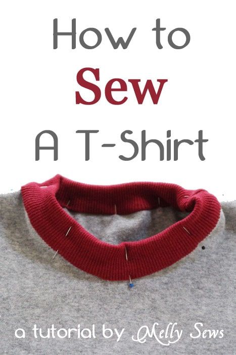 How to Sew a T-shirt - Melly Sews Serger Tips, T Shirt Tutorial, Serger Sewing, Shirt Tutorial, Sew Zipper, Beginner Sewing Projects Easy, Techniques Couture, Ropa Diy, Tshirt Pattern