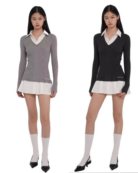 Sixth Form Outfits, Secretary Outfits, My Lifestyle, Estilo Preppy, Pleated Mini Dress, 가을 패션, Basic Outfits, 2000s Fashion, Office Outfits