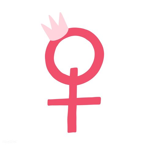 Pink female gender symbol vector | free image by rawpixel.com / Aum Female Gender Symbol, Female Sign, Sign Aesthetic, Female Symbol, Girl Power, Premium Vector, A Woman, Pink