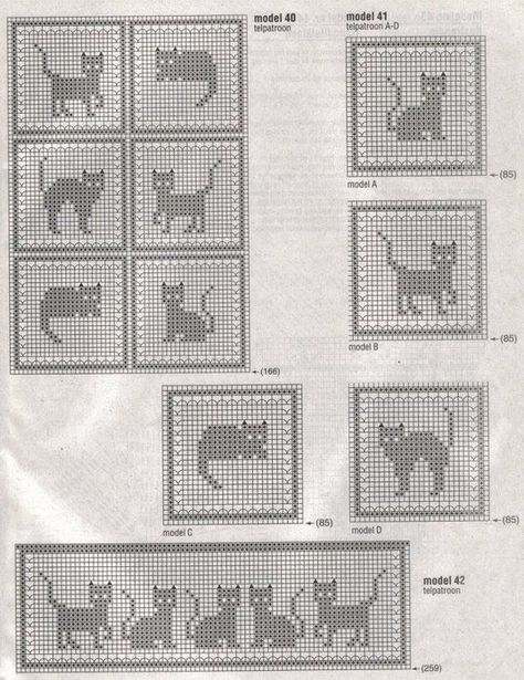 162d7230fb9fbc55ece70b5e13f59d14 Kat Haken, Chat Crochet, Crochet Patterns Filet, Fillet Crochet Patterns, Crochet Filet, Filet Crochet Charts, Basic Stitches, Crochet Cat Pattern, Fillet Crochet