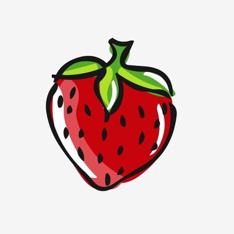 fruit clipart,food element,hand drawn food,cartoon food,hand drawn fruit,cartoon fruit,cartoon strawberry,fruit logo,strawberry clipart Strawberry Art Cute, Strawberry Drawing Cute, Strawberry Cartoon Drawing, Fresa Dibujo, Strawberry Drawings, Strawberry Logo, Strawberry Vector, Food Transparent, Food Elements