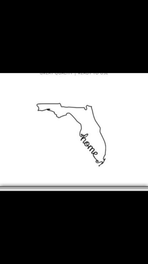 Florida Related Tattoos, State Of Florida Tattoo For Women, Florida Outline Tattoo, Florida Map Tattoo, State Of Florida Tattoo, Florida Tattoo For Women, Florida Inspired Tattoo, Florida Outline, Florida Tattoo