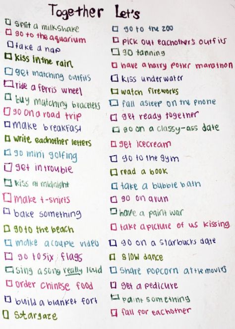 Things to do in our 4th year of marriage... used in anniversary gift. 365 Jar, Relationship Bucket List, Things To Do With Your Boyfriend, Cute Date Ideas, Couples Pictures, Together Lets, Cute Couple Quotes, Pictures Quotes, My Funny Valentine