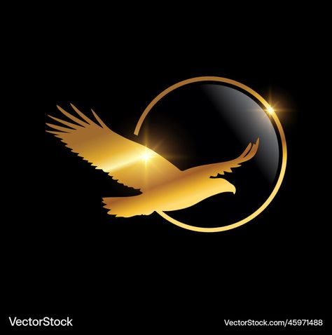 Eagle Background, Eagle Icon, Black Background With Gold, Rs Logo, Flying Eagle, Eagle Logo, Icon Download, Logo Icons, Vector Icons