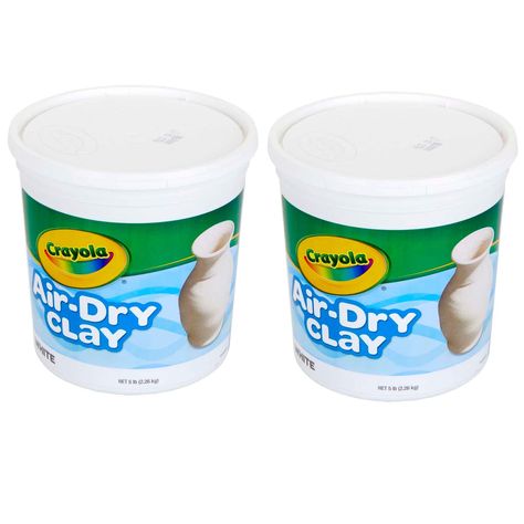 Buy the Crayola® 5 lb. White Air-Dry Clay Tub, 2ct. at Michaels. com. Crayola® air-dry clay is a natural earth clay which air-dries to a hard solid. Use it to make clay sculptures, decorative items or plaques. No baking or firing needed. Minimal shrinkage. Easy to use with traditional modeling techniques, it's also a snap to clean up. Dry pieces can be painted or varnished. Crayola® air-dry clay is a natural earth clay which air-dries to a hard solid. Use it to make clay sculptures, decorative i Air Dry Clay Coasters, Crayola Air Dry Clay, Clay Coasters, Earth Clay, Flowers For Valentines Day, Clay Magnets, Diy Air Dry Clay, Clay Sculptures, Modeling Techniques