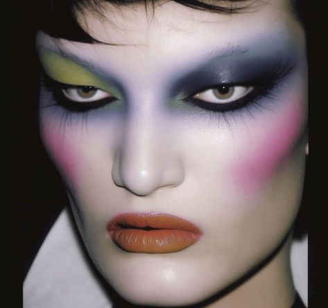 New Wave Makeup 80s, New Wave Makeup, Glam Rock Makeup, Avant Garde Makeup, Drag Makeup, Alternative Makeup, Unique Makeup, Edgy Makeup, Goth Makeup