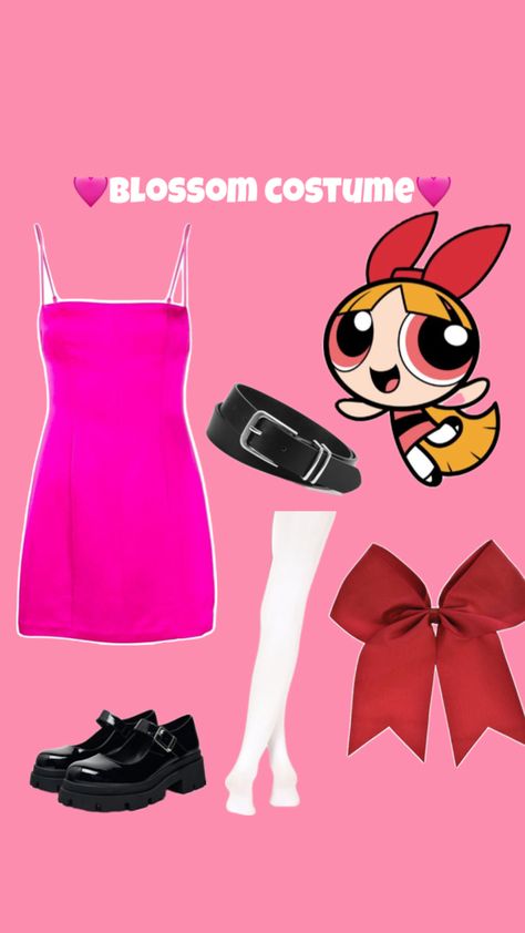 Blossom Powerpuff Costume, Blossom From Powerpuff, Powerpuff Costume, Blossom Costume, Power Puff Costume, Powerpuff Girls Halloween Costume, Blossom Costumes, Powerpuff Girls Costume, Powerpuff Girl