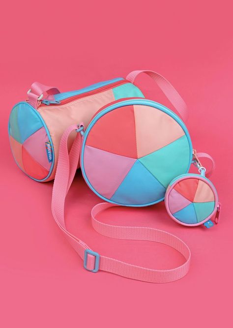 Bring some whimsy to your everyday look with Mokuyobi's Daydream Collection! This playful set includes a mini duffel bag, circle purse, and small coin pouch, all in a dreamy pink and light blue color scheme. These stylish and functional products are perfect for busy individuals who value function and fashion. Light Blue Color Scheme, Mini Duffel Bag, Small Coin Pouch, Kids Inspo, Circle Purse, Kids' Bag, Fashion Collage, Blue Color Schemes, Clear Bags