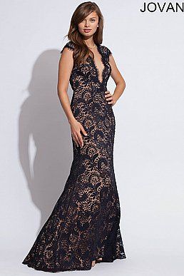 Nude Evening Dresses, Black Floor Length Dress, Plus Size Formal Dresses, Floor Length Dress, Jovani Dresses, Black Floor, Beaded Gown, Lace Evening Dresses, Black Lace Dress