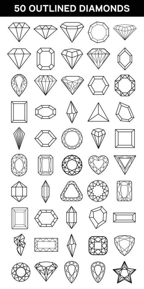 Set of black line diamond icon. Brilliant gem in black. Collection of black diamond Gemstone Logo Design, Diamond Line Art, Gem Reference, Gem Illustration, Gemstone Logo, Diamond Illustration, Gem Logo, Jewellery Designing, Jewellery Logo