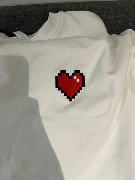 Embroidery T Shirt For Boyfriend, Embroidery Tshirt For Boyfriend, Heart Embroidery Shirt, Cute Embroidery For Boyfriend, Embroidery Gifts For Boyfriend, Embroidery Designs For Boyfriend, Tshirt Painting For Boyfriend, Boyfriend Embroidery Gift, Embroidery For Boyfriend