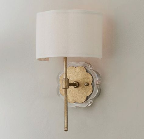 Grandmillennial, grandmillennial light, grandmillennial sconce, sconce, beach house, traditional, traditional style, acrylic, acrylic sconce, gold sconce, gold, coastal, coastal house, coastal style, girls room, girls room light, nursery, nursery light #grandmillennial #grandmillennialdecor #chinoiserie #grandmillennialstyle #chinoiseriechic #blueandwhiteforever #blueandwhite #chinoiseriechicstyle #traditionaldecor #blueandwhitedecor #vintage #traditionalhome #vintagedecor #interiordesign #hom Traditional Wall Sconces, Candle Base, Sconces Bedroom, Bathroom Sconces, Shades Of Light, Girls Bathroom, Big Girl Rooms, Linen Shades, Simple Elegance