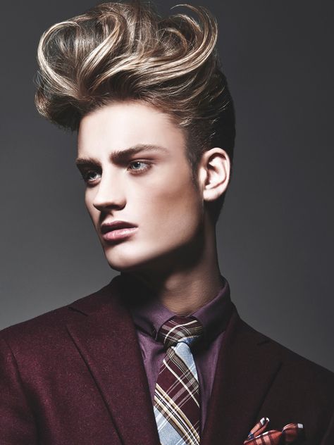 Futuristic Hair, Quiff Hairstyles, Mens Haircut, Men Hair Color, Wavy Curly Hair, Edgy Hair, Amazing Hair, Hair Dresser, Hair Design